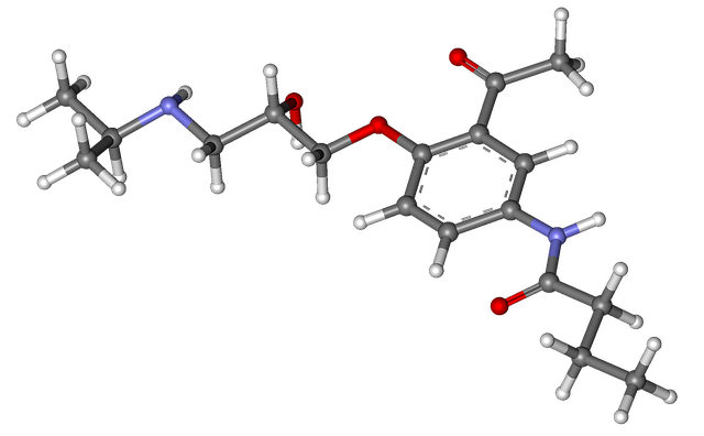 acebutolol, beta blocker, molecule